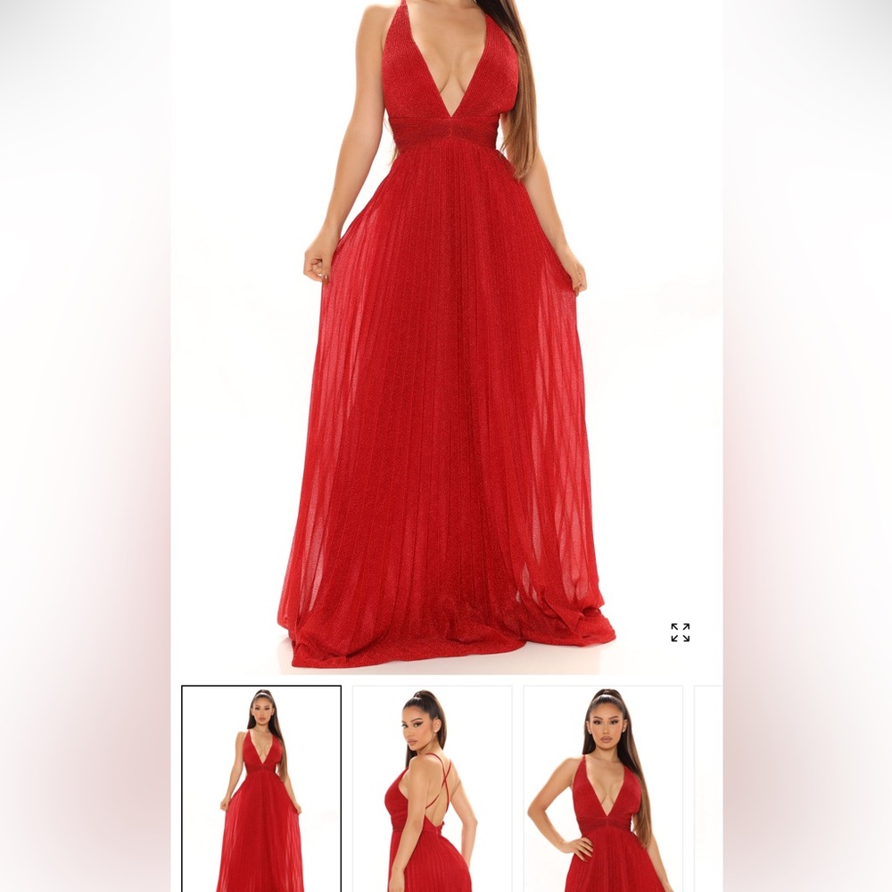 Elegant Red Evening Gown